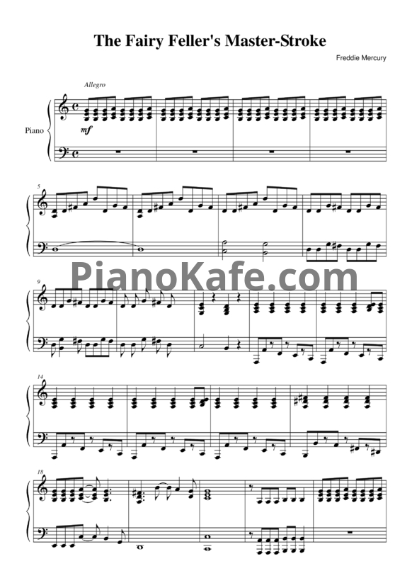 Ноты Queen - The fairy feller’s master-stroke - PianoKafe.com