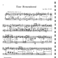 Ноты Bill Evans - Time remembered - предпросмотр