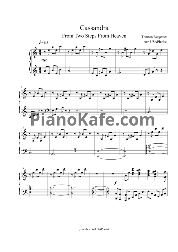 Ноты Two Steps From Hell - Cassandra - PianoKafe.com