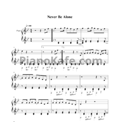 Ноты Shawn Mendes - Never be alone - предпросмотр