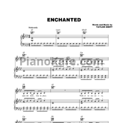 Ноты Taylor Swift - Enchanted (Версия 2) - предпросмотр