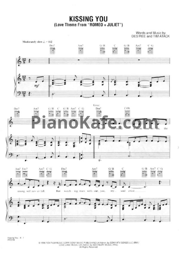 Ноты Selections from William Shekespeare's "Romeo + Juliet" - PianoKafe.com