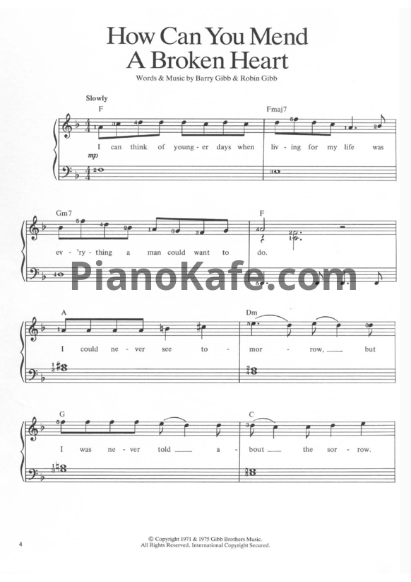 Ноты It's easy to play Bee Gees (Книга нот) - PianoKafe.com