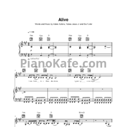 Ноты Sia - Alive - предпросмотр