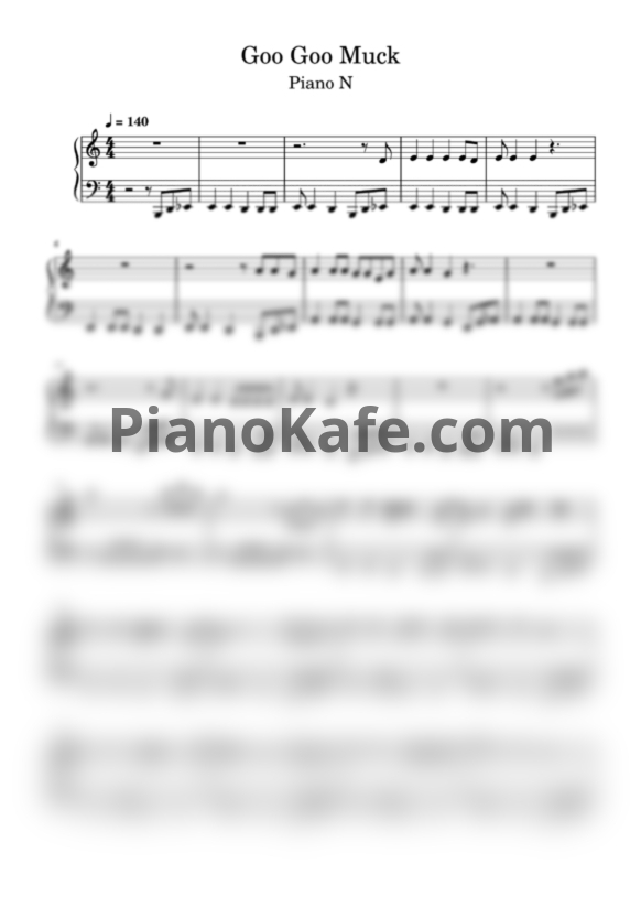 Ноты Goo Goo Muck - Wednesday Dance - PianoKafe.com