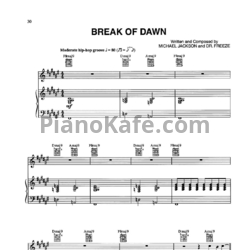 Ноты Michael Jackson - Break of dawn - предпросмотр