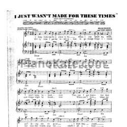 Ноты The Beach Boys - I just wasn't made for these times - предпросмотр