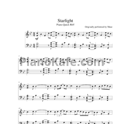 Ноты Muse - Starlight - предпросмотр