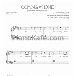 Ноты Skylar Grey - Coming home - предпросмотр