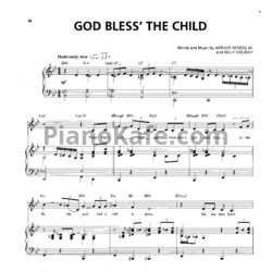 Ноты Billie Holiday - God bless the child - предпросмотр
