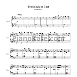 Ноты Oh Wonder - Technicolour beat - предпросмотр