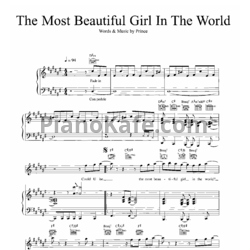 Ноты Prince - The most beautiful girl in the world - предпросмотр
