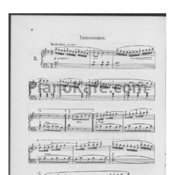 Ноты Фридрих Бургмюллер - Этюд Innocence (Op. 100, №5) - предпросмотр