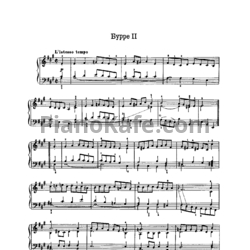 Ноты И. Бах - Сюита №2 (a-moll). Бурре II - предпросмотр