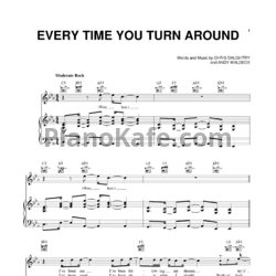 Ноты Daughtry - Every time you turn around - предпросмотр