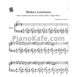 Ноты Lauv - Modern loneliness - предпросмотр