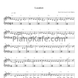 Ноты KAROL G, Anuel AA, J. Balvin - Location - предпросмотр