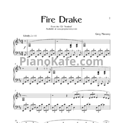 Ноты Greg Maroney - Fire drake - предпросмотр