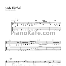 Ноты David Bowie - Play acoustic guitar (Книга нот) - предпросмотр