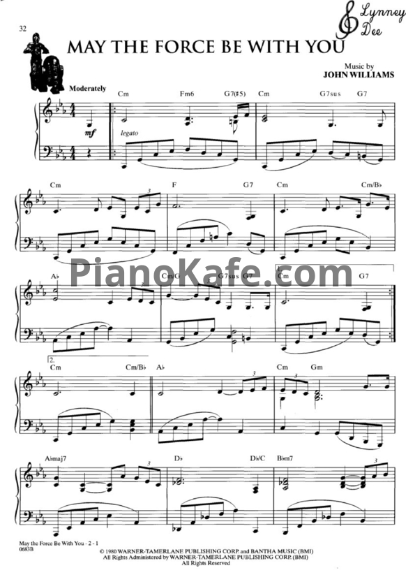 Ноты John Williams - May the force be with you - PianoKafe.com