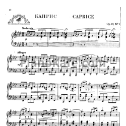 Ноты Антон Рубинштейн - Каприс (Op.69 №1) - предпросмотр