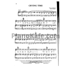 Ноты Ray Charles - Crying time - предпросмотр