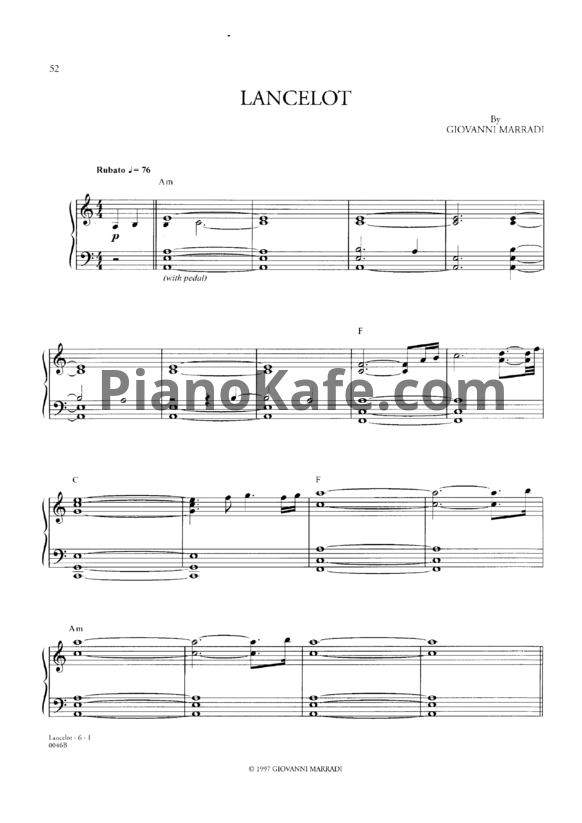 Ноты Giovanni Marradi - Lancelot - PianoKafe.com