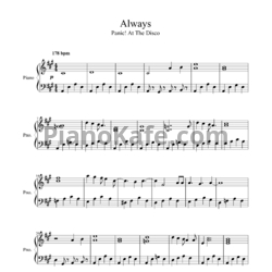 Ноты Panic! At The Disco - Always - предпросмотр