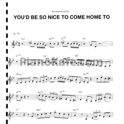Ноты Red Garland - You'd be se nice to come home to (Piano solo) - предпросмотр