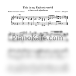 this is my father's world franklin l. sheppard