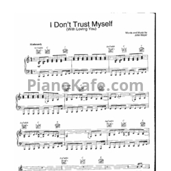 Ноты John Mayer - I don't trust myself with loving you - предпросмотр