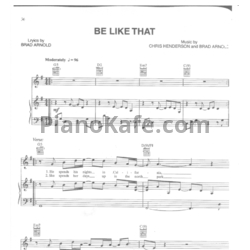 Ноты 3 Doors Down - Be like that - предпросмотр