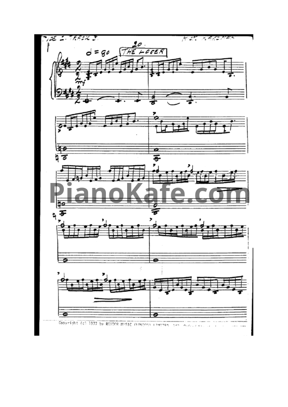 Ноты Rick Wakeman - The loser - PianoKafe.com