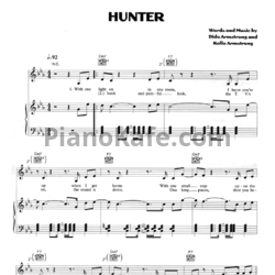 Ноты Dido - Hunter - предпросмотр