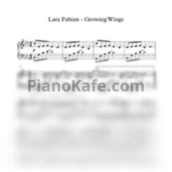 Ноты Lara Fabian - Growing wings (Аранжировка) - предпросмотр