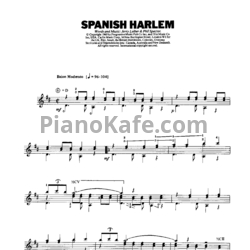Ноты Jerry Leiber and Phil Spector - Spanish harlem (Arranged for classic guitar by John Duarte) - предпросмотр