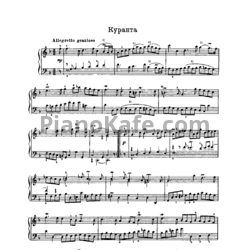 Ноты И. Бах - Сюита №4 (F-dur). Куранта - предпросмотр