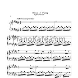 Ноты Brian Crain - Dream of flying - предпросмотр