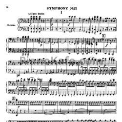 Ноты Йозеф Гайдн - Симфония №21 (для фортепиано в 4 руки) - предпросмотр
