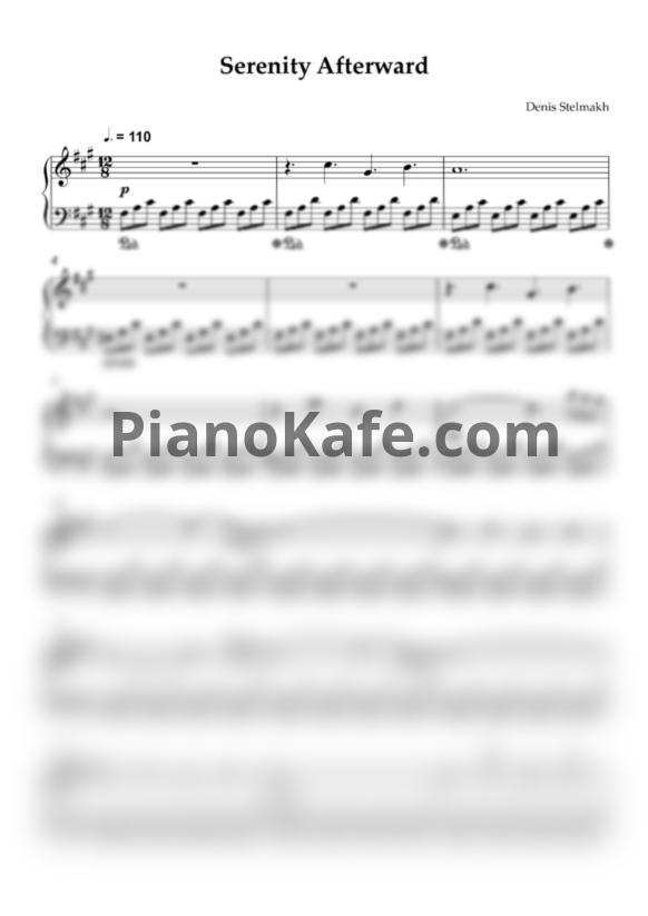 Ноты Denis Stelmakh - Serenity Afterward - PianoKafe.com