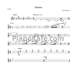 Ноты Gleb Cherukhin - Sunrise - предпросмотр