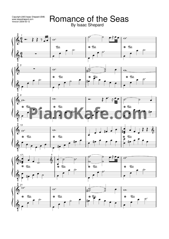 Ноты Isaac Shepard - Romance of the Seas - PianoKafe.com