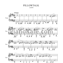 Ноты Zayn - Pillowtalk - предпросмотр