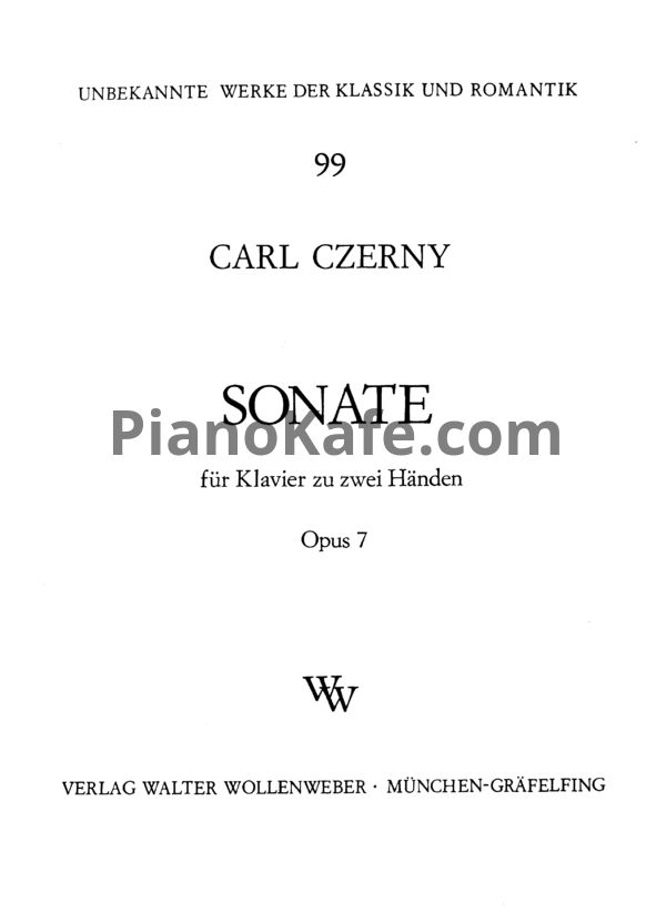 Ноты Карл Черни - 2 сонаты - PianoKafe.com