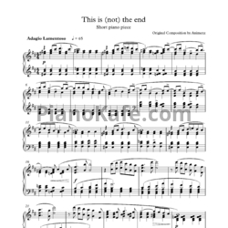 Ноты Animenz - This is (not) the end