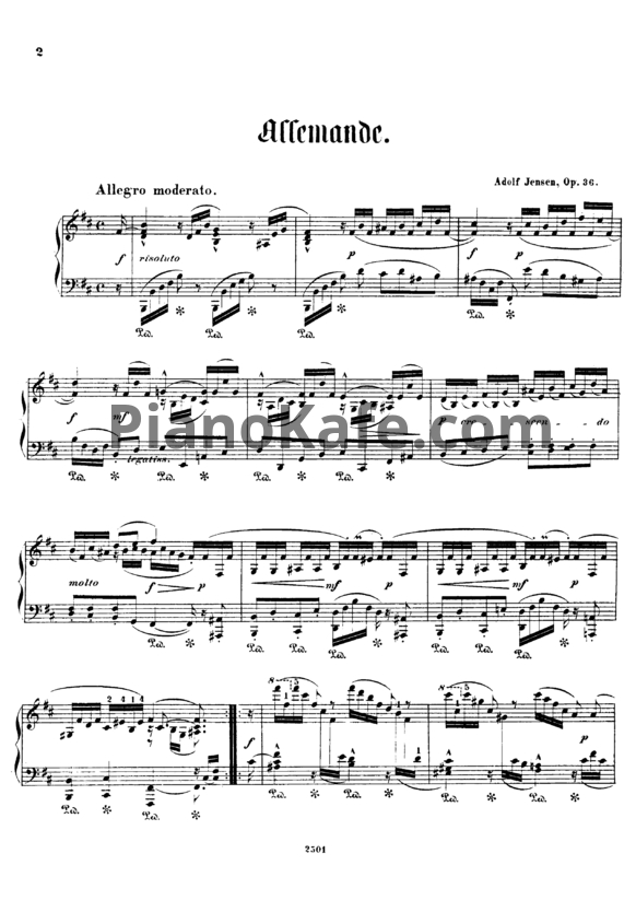 Ноты А. Йенсен - Немецкая сюита для фортепиано (Op. 36) - PianoKafe.com