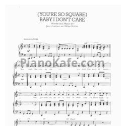 Ноты Elvis Presley - (You're so square) Baby I don't care - предпросмотр