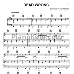 Ноты The Fray - Dead wrong