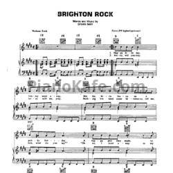 Ноты Queen - Brighton rock - предпросмотр