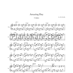 Ноты Coldplay - Amazing day - предпросмотр